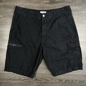 Levi's Denizen Black Cargo Canvas Shorts Men's Size 36 Workwear Gorpcore Utility